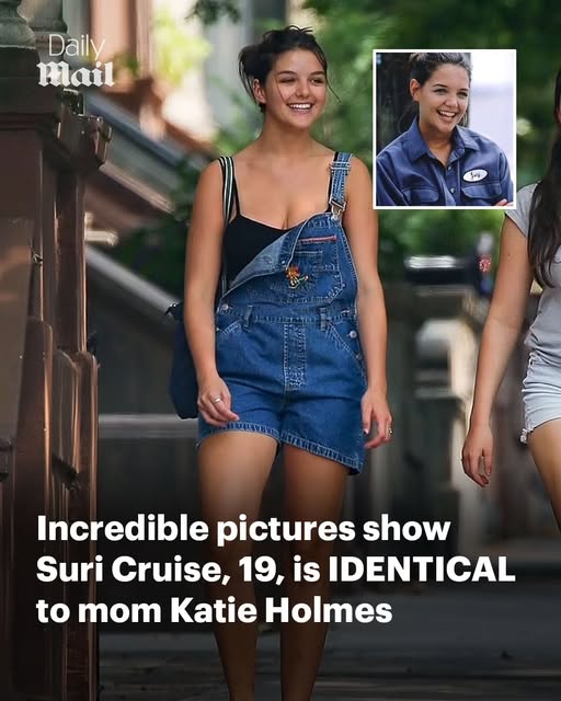 Katie Holmes... or Suri Cruise? Incredible pictures shows 19-year-old is definitely her mom's daughter