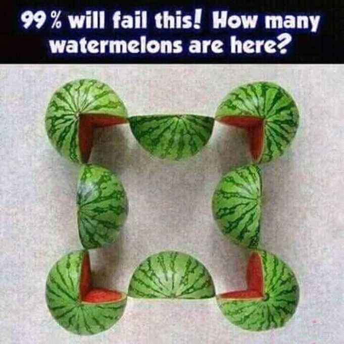 How Many Watermelons Are In This Picture?