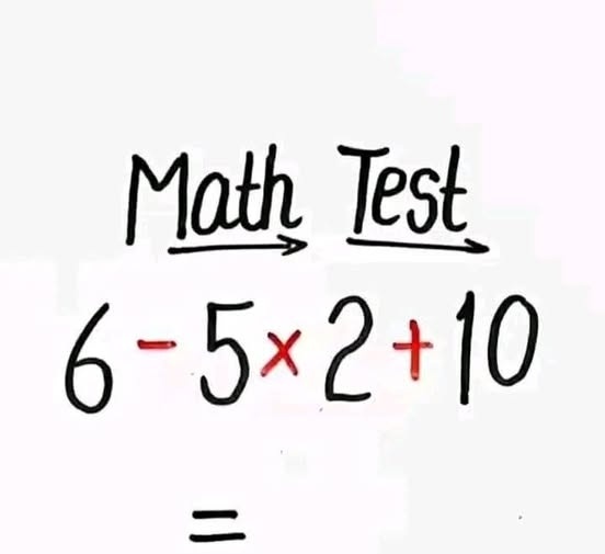 Solve This Math Test.