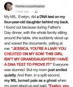 My MIL Screamed My Daughter Isn’t My Husband’s at Father’s Day Dinner and Waved a DNA Test – My Mom’s Response Made Her Go Pale