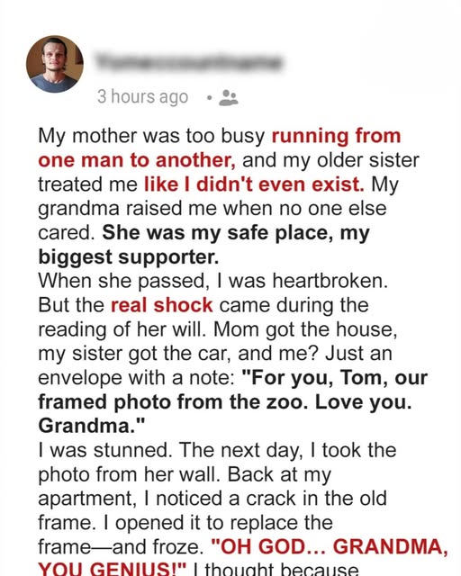 Grandma Left Me a Photo While My Mom and Sister Took Everything — Then I Saw Her True Wisdom