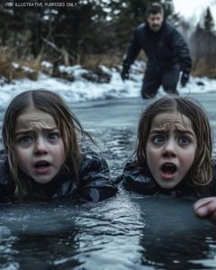 A single father rescues two twin girls who fell through the ice on a lake. Some time later, five black SUVs pull up to his house…