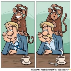If you have FANTASTIC eyesight, try to find the 7 differences between the cute images