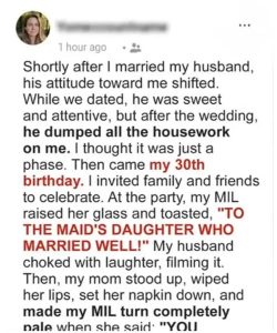 She Called Me ‘The Maid’s Daughter’ — My Mom’s Comeback Left the Room Speechless