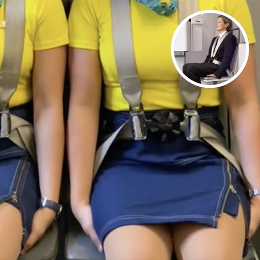 Here's Why Flight Attendants Sit On Their Hands During Takeoff and Landing