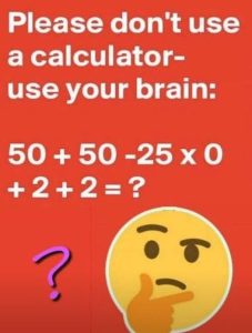 Use your intelligence to solve this math test