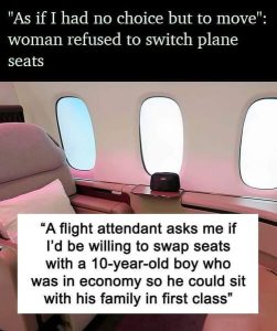 Woman Refused to Switch Plane Seats With Family Who Wanted to Sit Together