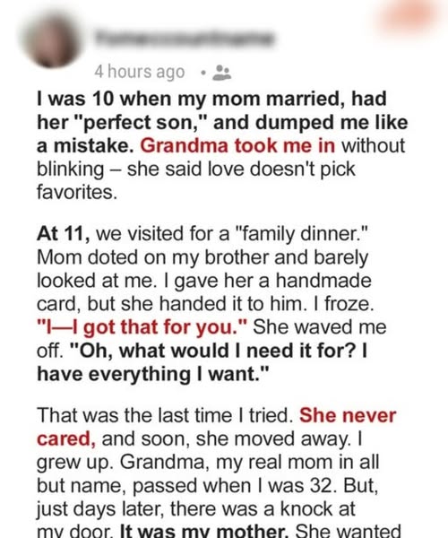 My Mother Abandoned 10-Year-Old Me to Raise Her ‘Perfect Son’ — but My Grandma Made Her Pay for It