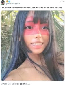 Who Is The Girl In The 'What Christopher Columbus Saw' Meme? The Dark