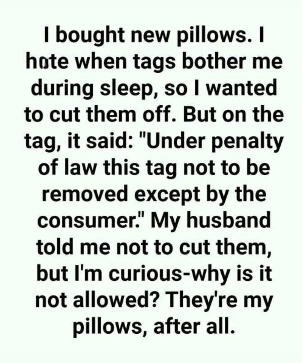 Are pillow tags illegal to remove?