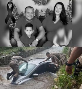 Father, mother and son are found dead in a car in a river