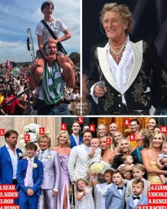 Rod Stewart moved to tears as sons lift each other up in the crowd to cheer on their ‘old dad’