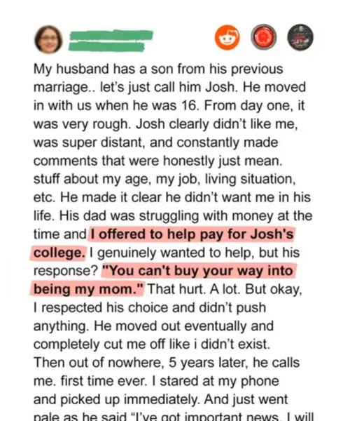You Can’t Buy Your Way Into Being My Mom” — 5 Years Later, My Stepson Called with Life-Changing News