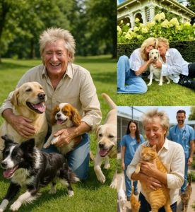 Rod Stewart ignites the internet with a heart-melting announcement, revealing plans to invest £10 million into building a ‘paradise’ for stray dogs