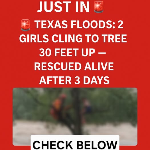 JUST IN: 2 Girls Rescued Alive After Clinging to a Tree for 3 Days During Texas Flood