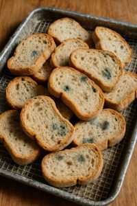 Pulled out some stale bread from pantry. My mother-in-law says it’s wasteful not to use it, but it looks bad to me. What should I do?.
