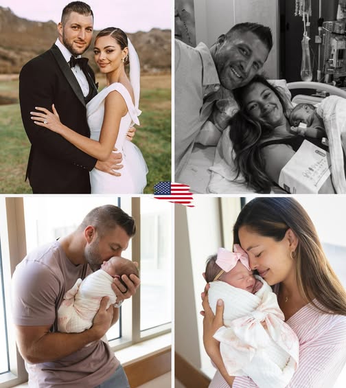 Tim Tebow and Miss Universe wife welcome baby girl — reveal first photos and her name