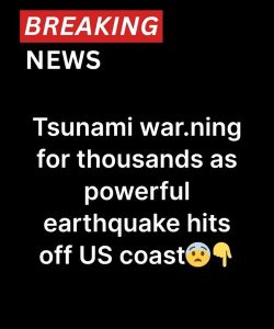 Thousands of Americans flee to higher ground after monster 7.3 earthquake triggered tsunami war.ning