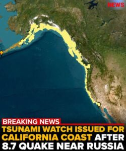 Tsunami alerts issued for West Coast after 8.8 magnitude earthquake strikes near Russia