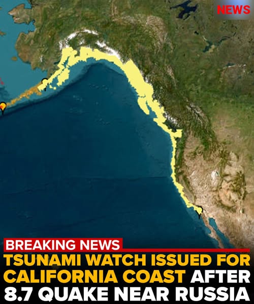 Tsunami alerts issued for West Coast after 8.8 magnitude earthquake strikes near Russia