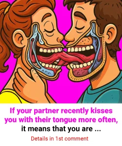 If your partner recently kisses you with their tongue more often, it means that you are