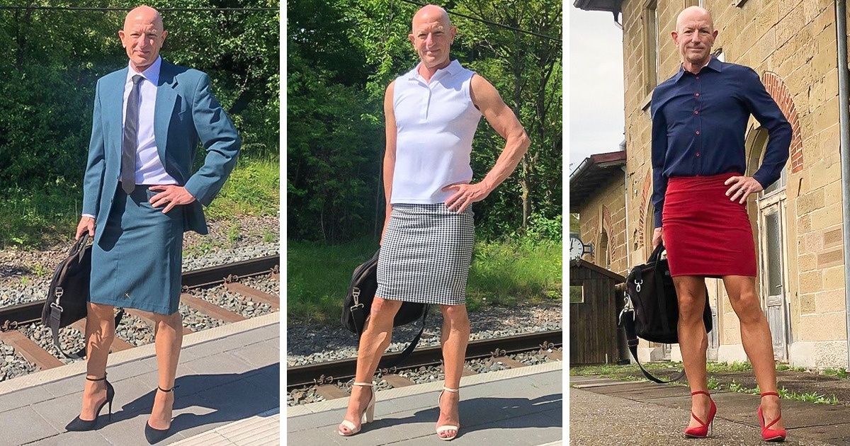 Straight, happily married man loves to wear heels and skirts