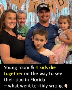 Mom and 4 children killed in fiery crash while traveling to see husband