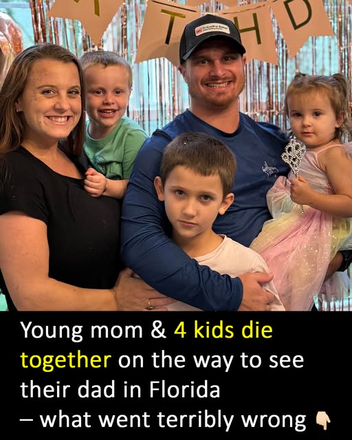 Mom and 4 children killed in fiery crash while traveling to see husband