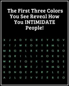 WHAT COLORS DO YOU NOTICE FIRST?