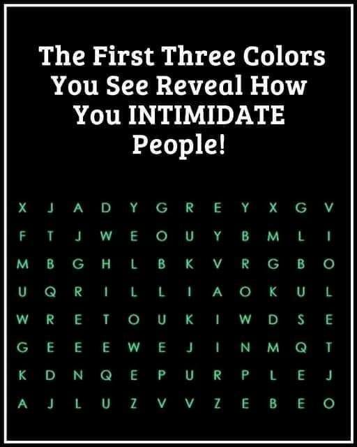 WHAT COLORS DO YOU NOTICE FIRST?
