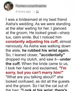 I Saw the Groom Do Something Strange — and It Changed Everything