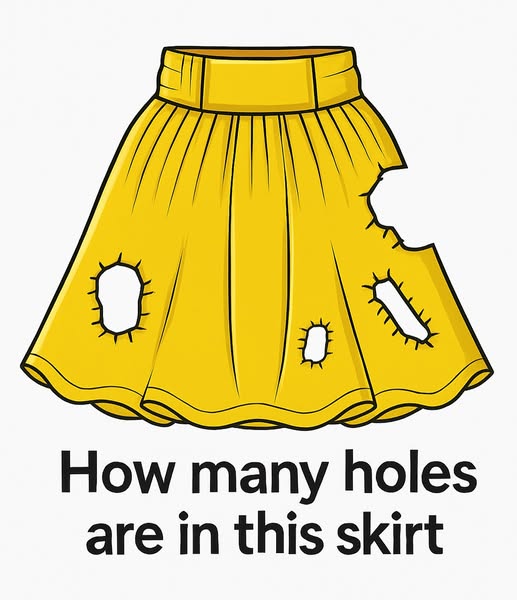 Looks easy, right? Think again. This “hole in the skirt” puzzle is fooling MILLIONS