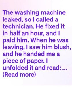 A Leaking Washer, a Folded Note, and an Unexpected Friendship