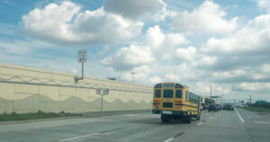 Horror as Texas school bus carrying 42 students rolls over in violent crash