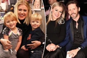Just ten minutes ago, heartbreak unfolded in the cold Texas morning. Under gray skies and biting wind, Kelly Clarkson stood at Brandon Blackstock’s funeral, her voice trembling through “I Will Always Love You.” Midway through the song, the weight of grief shattered her composure, and tears streamed down her face. Blake Shelton stepped in, wrapping her in a tight, tearful embrace, holding her up when her knees nearly gave way. Beside them, Michael Bublé stood silent, his head bowed in quiet respect. At the coffin, Reba McEntire knelt, her sobs breaking the still air as she whispered apologies to the stepson she had loved like her own. The wind seemed to carry their grief, the gray sky hanging heavy over a moment no one there will ever forget.