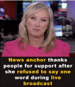 She rolled her eyes and refused to use the term displayed on the teleprompter
