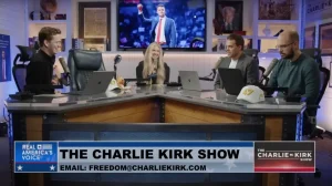 Erika Kirk seen smiling, makes announcement on rare ‘The Charlie Kirk Show’ appearance