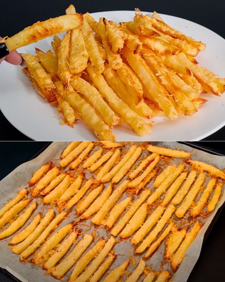 Crispy Baked Parmesan Potato Fries