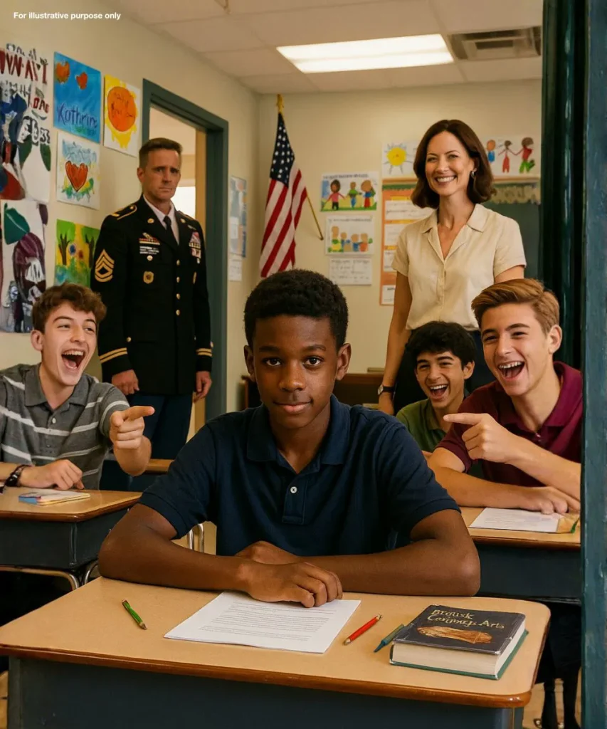 When the Black boy said, “My dad works at the Pentagon,” his teacher and classmates mocked him, calling him a li:ar and looking down on him. But ten minutes later, his father walked in and the teacher’s reaction surprised everyone.
