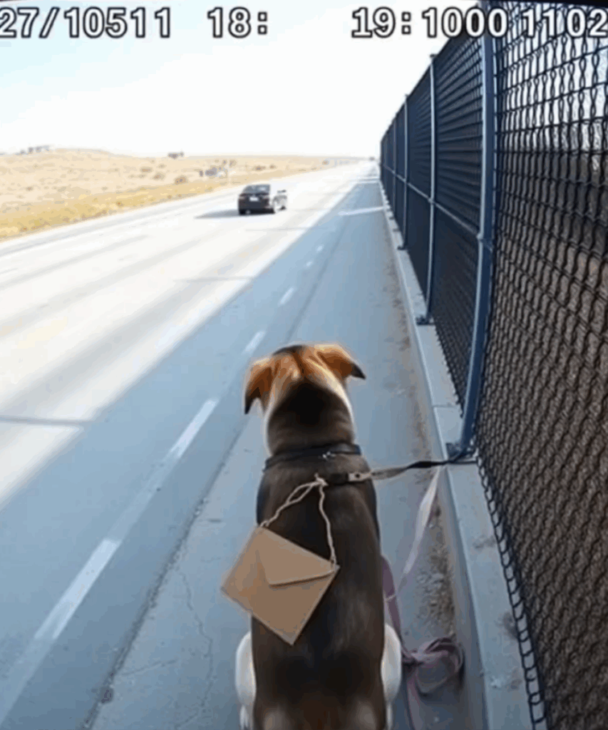 He Thought It Was Just a Stray Dog Tied to a Fence on a Deserted Highway — But When He Opened the Envelope Around Its Neck, the Words Inside Made His Bl00d Run Cold: ‘Do You Remember Me?’