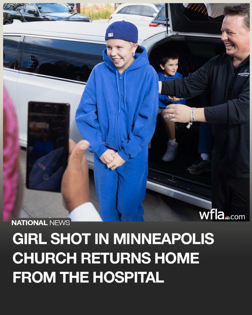 Girl shot in Minneapolis church returns home from the hospital