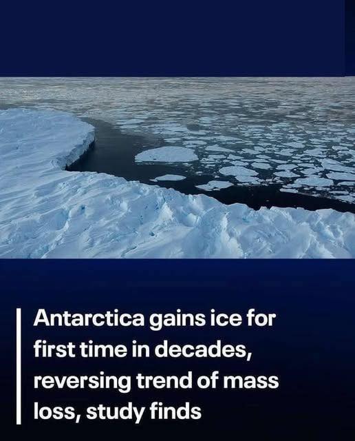 Antarctica sees first ice gain in decades
