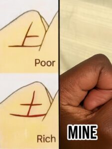 The secret of our hand to show rich or poor …