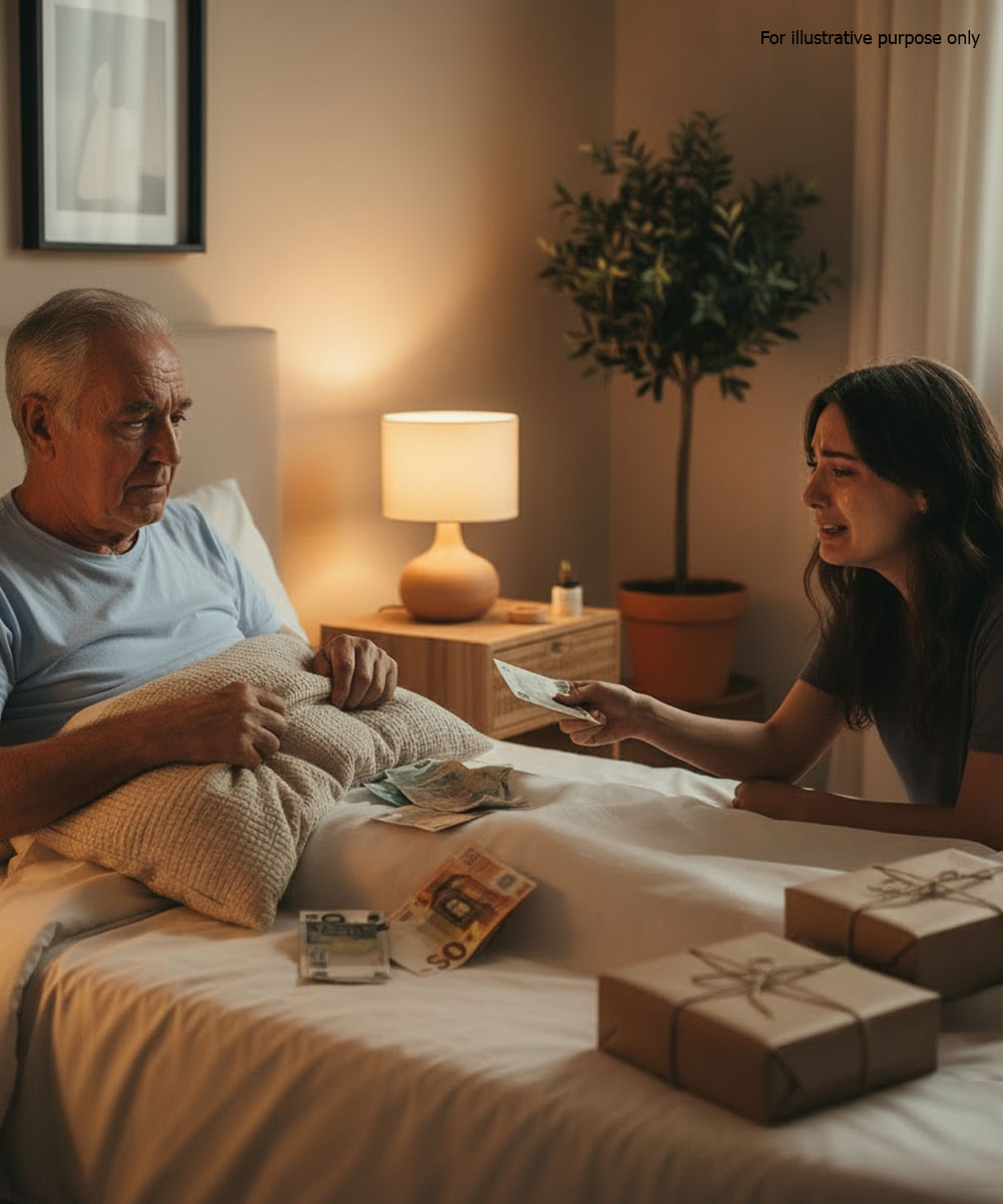 My father-in-law had no pension. I cared for him with all my heart for 12 years. With his last breath, he handed me a torn pillow and said, “For Maria.” When I opened it, I cried nonstop…