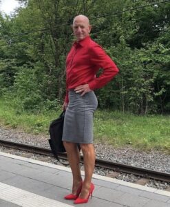 A straight, married father of three says he’s been wearing skirts and heels to work for years.