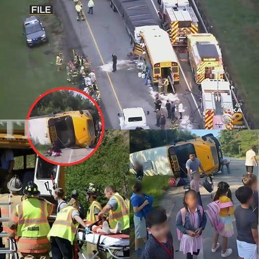 Heartbreaking news! A bus overturned, putting 40 children in danger on their first day of school! When the rescue team arrived