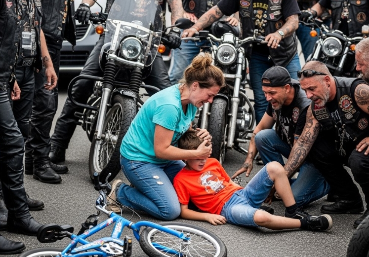 22 Bikers Helped My Dying Son on Highway When Everyone Just Filmed His Seizure