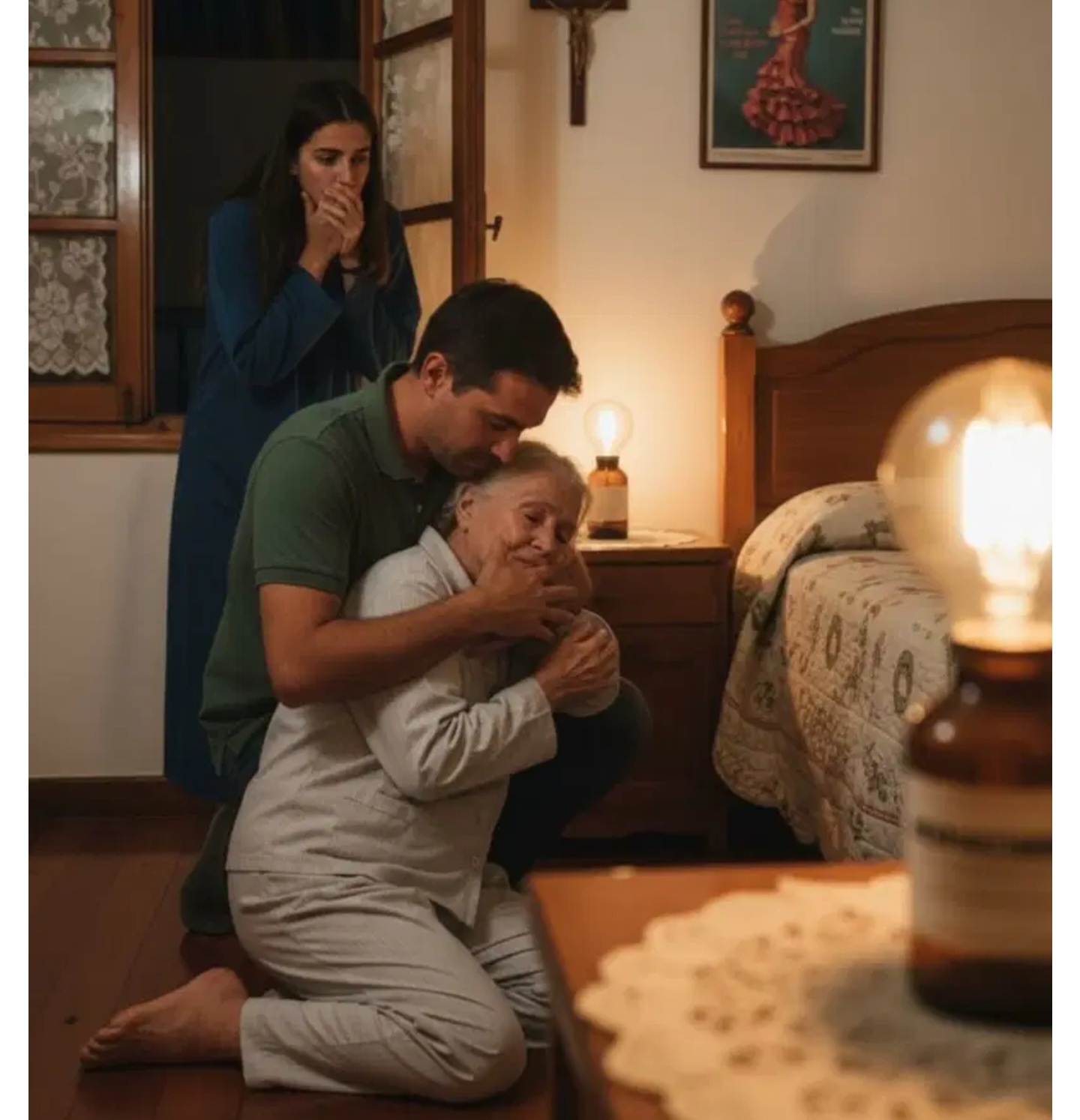 Married for a year, her husband slept in his mother’s room every night. One night, she peeked in… and discovered a sh0cking truth.