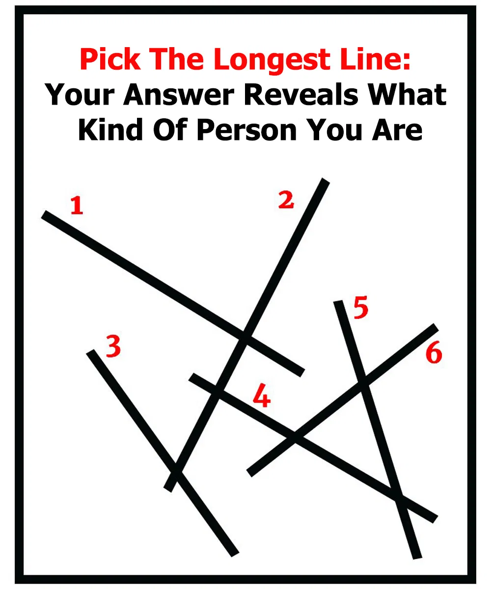 Pick The Longest Line: Your Answer Reveals What Kind Of Person You Are