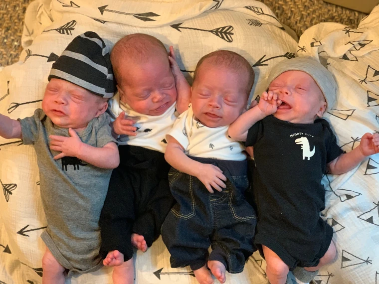 Mom delivers identical quadruplets during pandemic, and they are beautiful